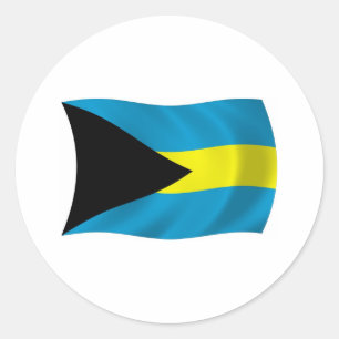 Redondo Adesivo da Bandeira das Bahamas