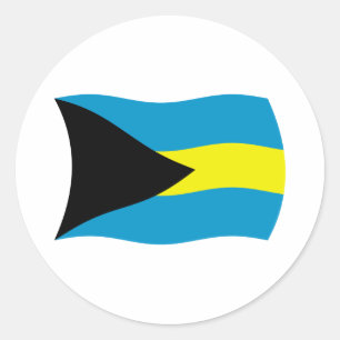 Redondo Adesivo da Bandeira das Bahamas