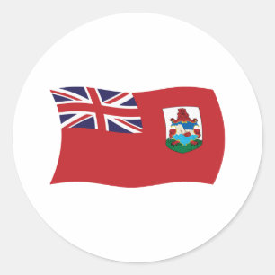 Redondo Adesivo da Bandeira das Bermudas