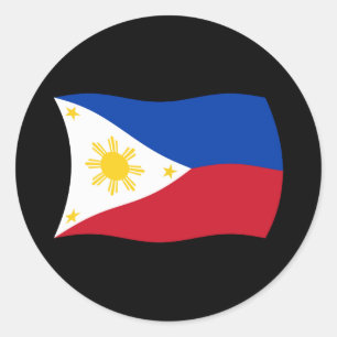Redondo Adesivo da Bandeira das Filipinas