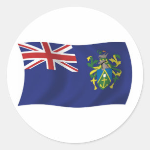 Redondo Adesivo da Bandeira das Ilhas Pitcairn