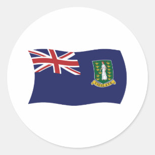 Redondo Adesivo da Bandeira das Ilhas Virgens Britânicas