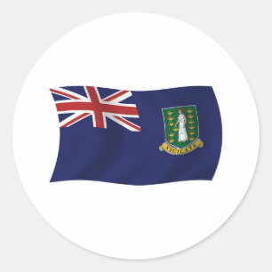Redondo Adesivo da Bandeira das Ilhas Virgens Britânicas