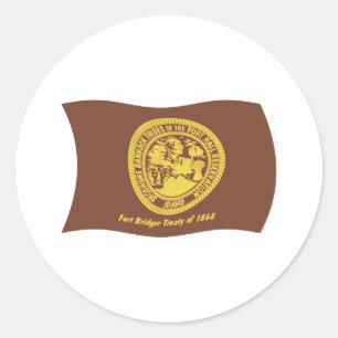 Redondo Adesivo da Bandeira das Tribos Shoshone Bannock