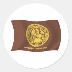 Redondo Adesivo da Bandeira das Tribos Shoshone Bannock