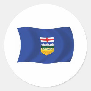 Redondo Adesivo da Bandeira de Alberta