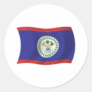 Redondo Adesivo da Bandeira de Belize