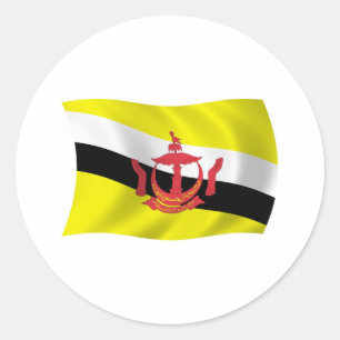Redondo Adesivo da Bandeira de Brunei
