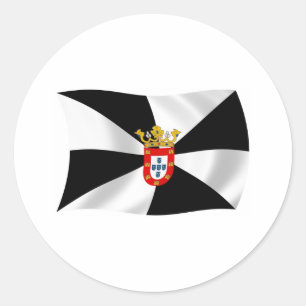 Redondo Adesivo da Bandeira de Ceuta