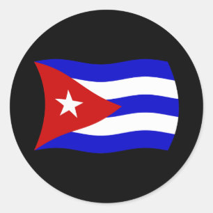 Redondo Adesivo da Bandeira de Cuba