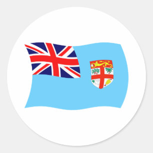 Redondo Adesivo da Bandeira de Fiji