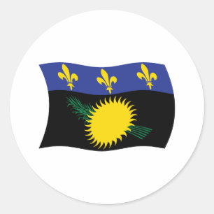 Redondo Adesivo da Bandeira de Guadalupe