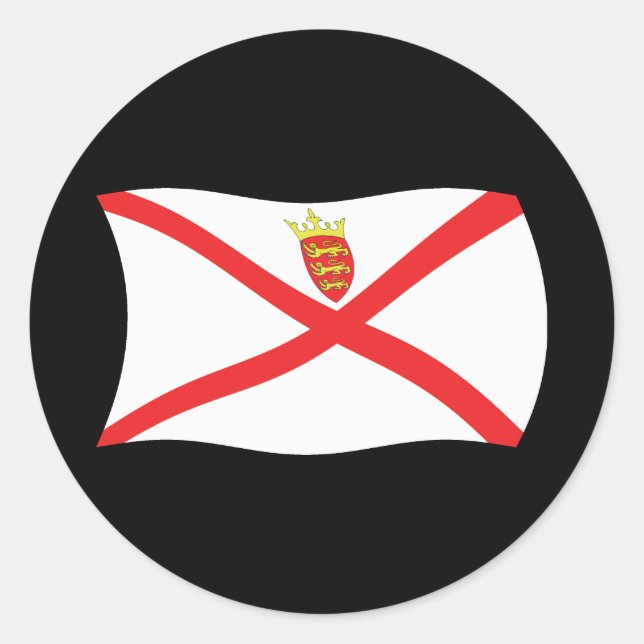Redondo Adesivo da Bandeira de Jersey (Frente)