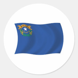 Redondo Adesivo da Bandeira de Nevada