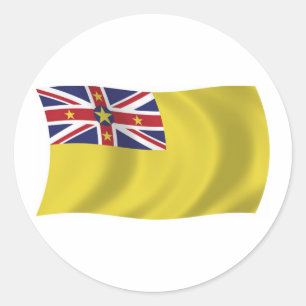 Redondo Adesivo da Bandeira de Niue