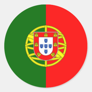 Redondo Adesivo da Bandeira de Portugal – Orgulho Portuguê