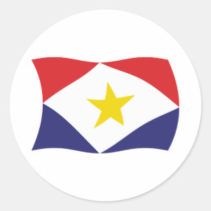 Redondo Adesivo da Bandeira de Saba