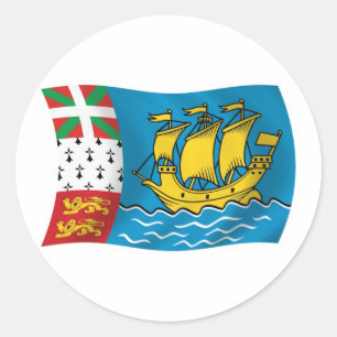 Redondo Adesivo da Bandeira de São Pedro e Miquelão