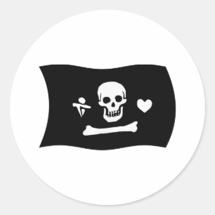 Redondo Adesivo da Bandeira de Stede Bonnet