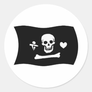 Redondo Adesivo da Bandeira de Stede Bonnet