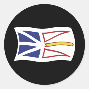 Redondo Adesivo da Bandeira de Terra Nova e Labrador