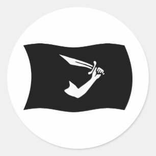 Redondo Adesivo da Bandeira de Thomas Tew