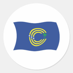 Redondo Adesivo da Bandeira de Tokelau