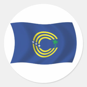 Redondo Adesivo da Bandeira de Tokelau