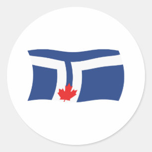 Redondo Adesivo da Bandeira de Toronto