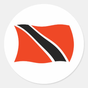 Redondo Adesivo da Bandeira de Trinidad e Tobago