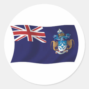 Redondo Adesivo da Bandeira de Tristão da Cunha