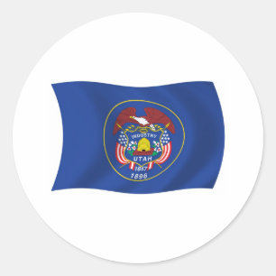 Redondo Adesivo da Bandeira de Utah