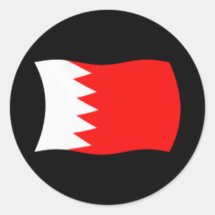 Redondo Adesivo da Bandeira do Bahrein