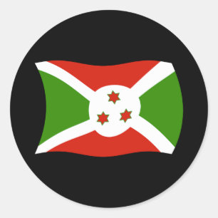Redondo Adesivo da Bandeira do Burundi