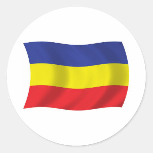 Redondo Adesivo da Bandeira do Khmer Kampuchea Krom