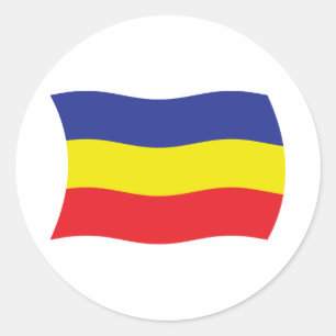 Redondo Adesivo da Bandeira do Khmer Kampuchea Krom