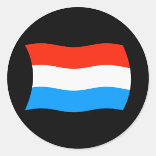Redondo Adesivo da Bandeira do Luxemburgo