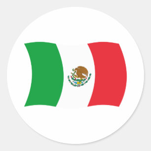 Redondo Adesivo da Bandeira do México