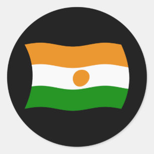 Redondo Adesivo da Bandeira do Níger
