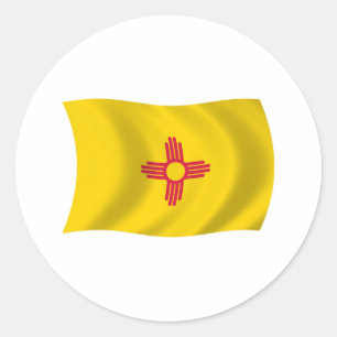 Redondo Adesivo da Bandeira do Novo México