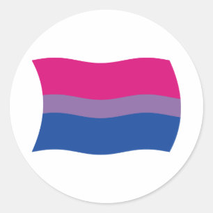 Redondo Adesivo da Bandeira do Orgulho Bissexual