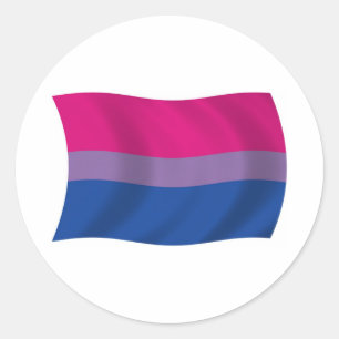 Redondo Adesivo da Bandeira do Orgulho Bissexual