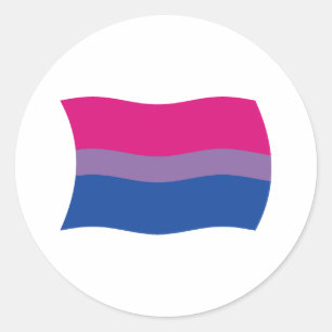 Redondo Adesivo da Bandeira do Orgulho Bissexual