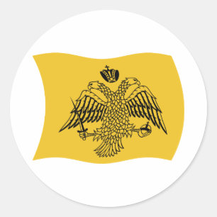 Redondo Adesivo da Bandeira do Patriarca Ecumênico