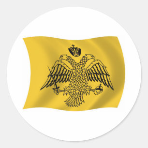 Redondo Adesivo da Bandeira do Patriarca Ecumênico