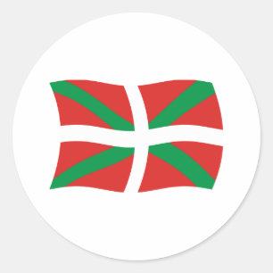 Redondo Adesivo da Bandeira do Povo Basco