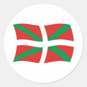 Redondo Adesivo da Bandeira do Povo Basco