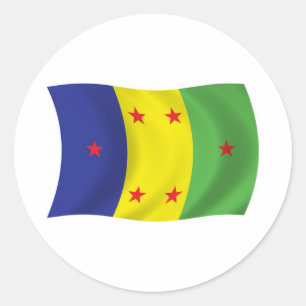 Redondo Adesivo da Bandeira do Povo Ogoni
