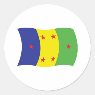 Redondo Adesivo da Bandeira do Povo Ogoni