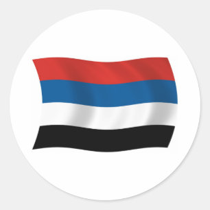 Redondo Adesivo da Bandeira dos Povos Indígenas da Colômbi